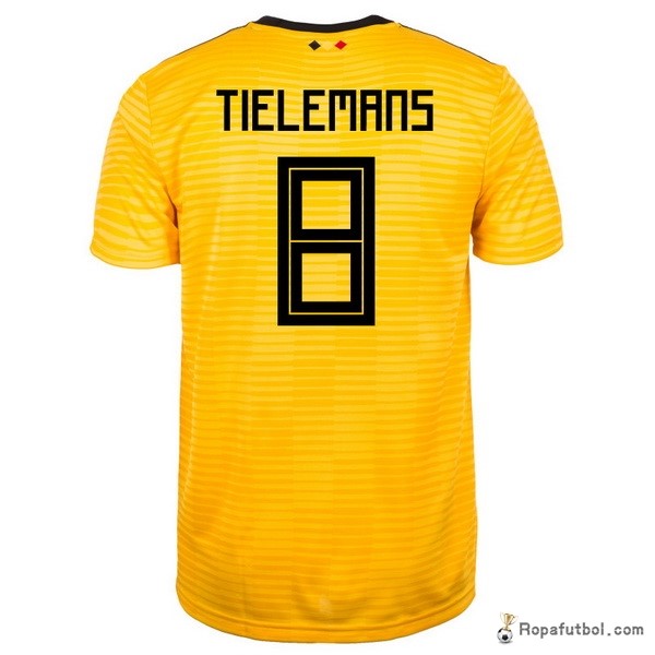 Camiseta Belgica Replica Segunda Ropa Tielemans 2018 Amarillo